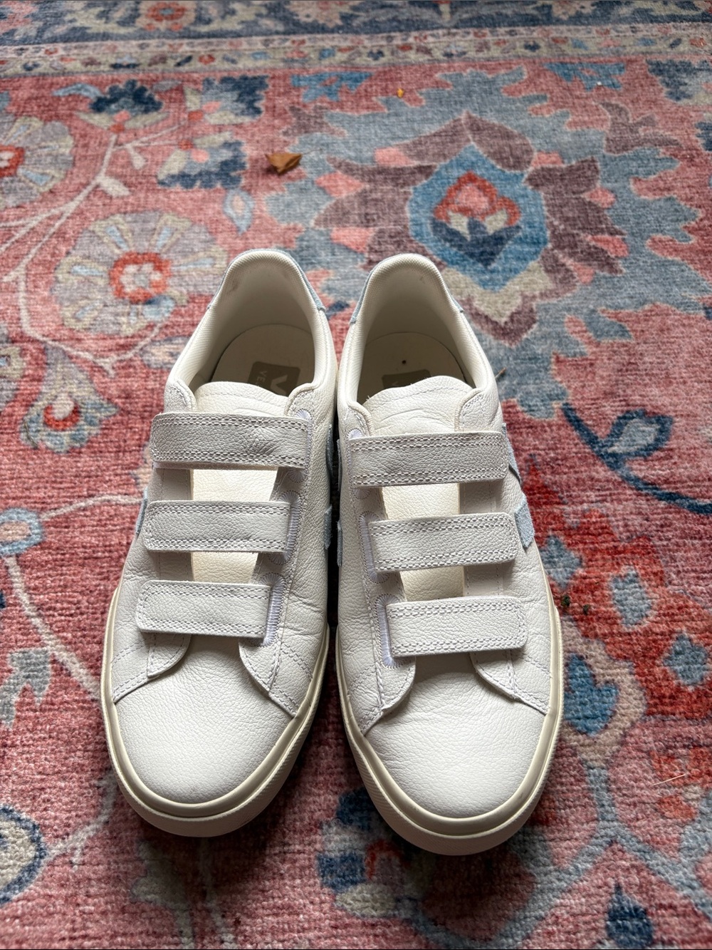 Veja Women’s White Leather Velcro Sneakers
